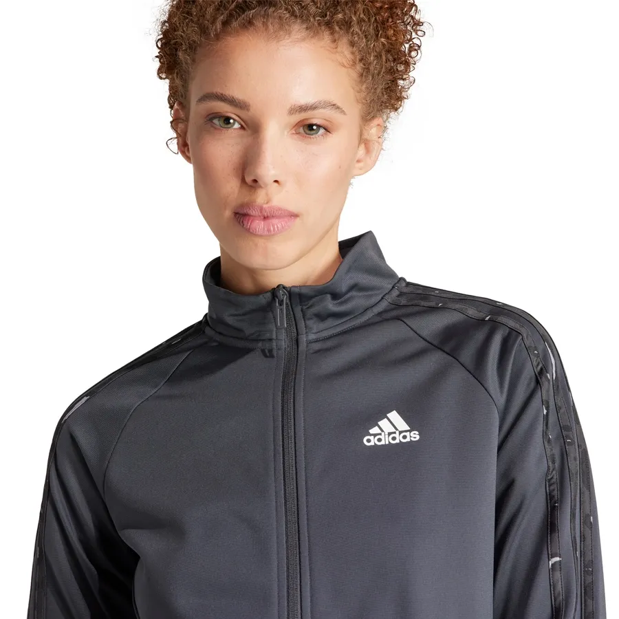 Imagen 3 de 5 de Campera adidas Animal Print 3 Tiras-NEGRO