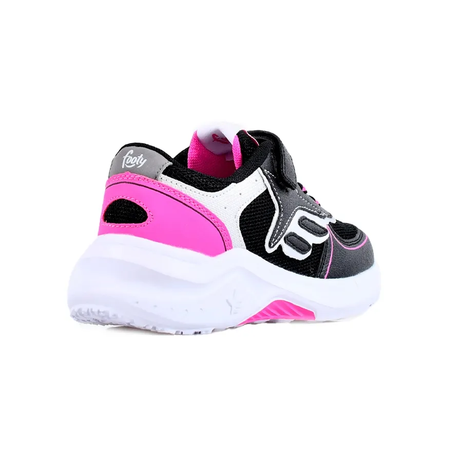 Imagen 2 de 3 de Zapatillas Footy Deportiva Top New Mini-NEGRO/PLATA/ROSA