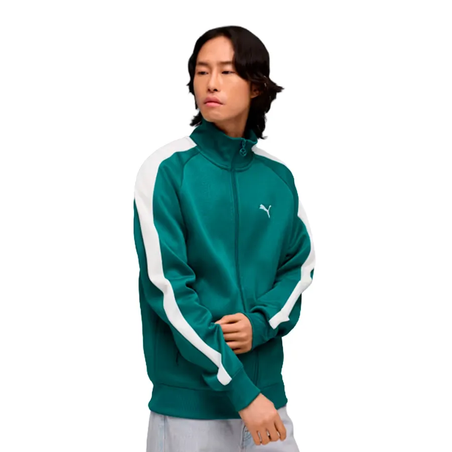 Imagen 0 de 4 de Campera Puma Essentials T7 Poly Track-VERDE AGUA/BLANCO