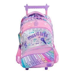 Mochila Footy Carro 18" Luz Music Life