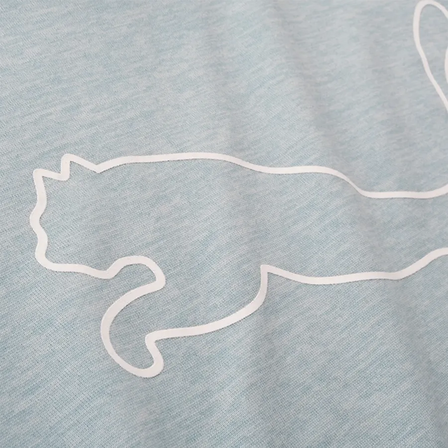 Imagen 2 de 3 de Remera Puma Performance Heather Cat-CELESTE
