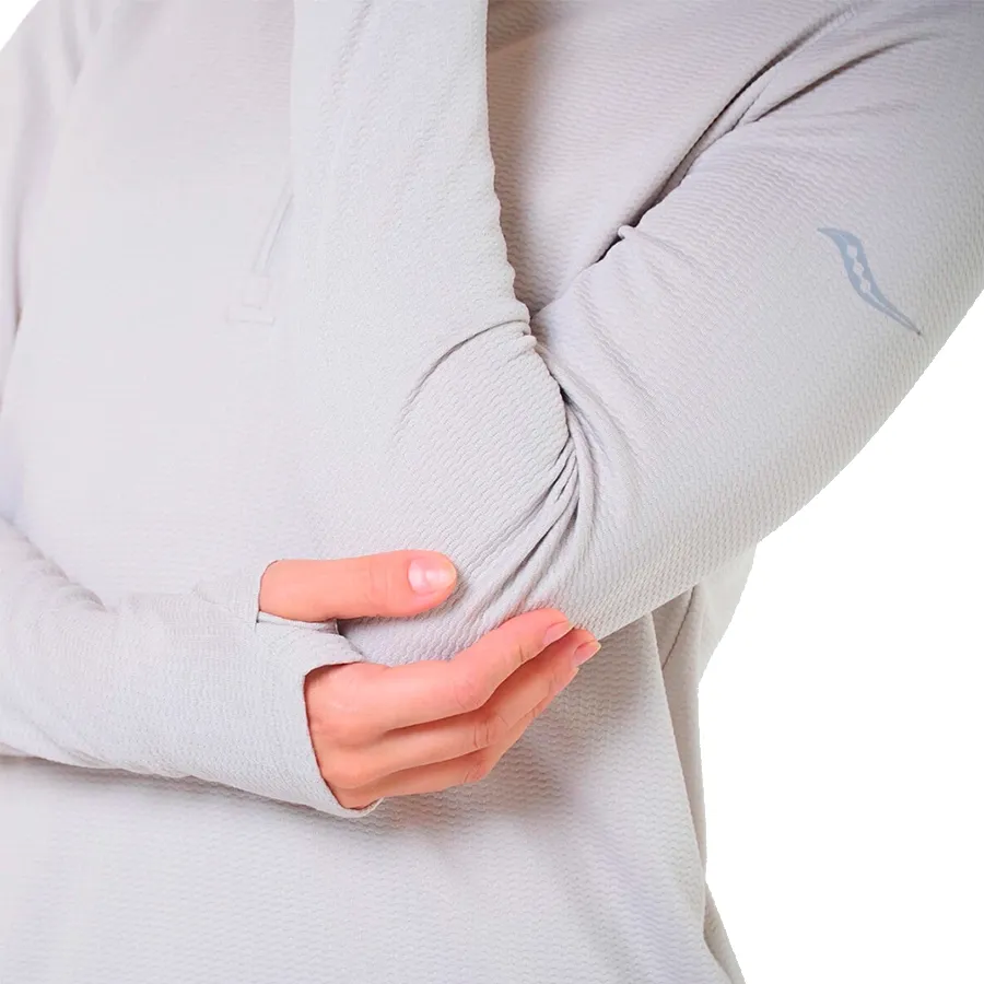 Imagen 2 de 3 de Buzo Saucony Triumph 3D 1/2-NATURAL