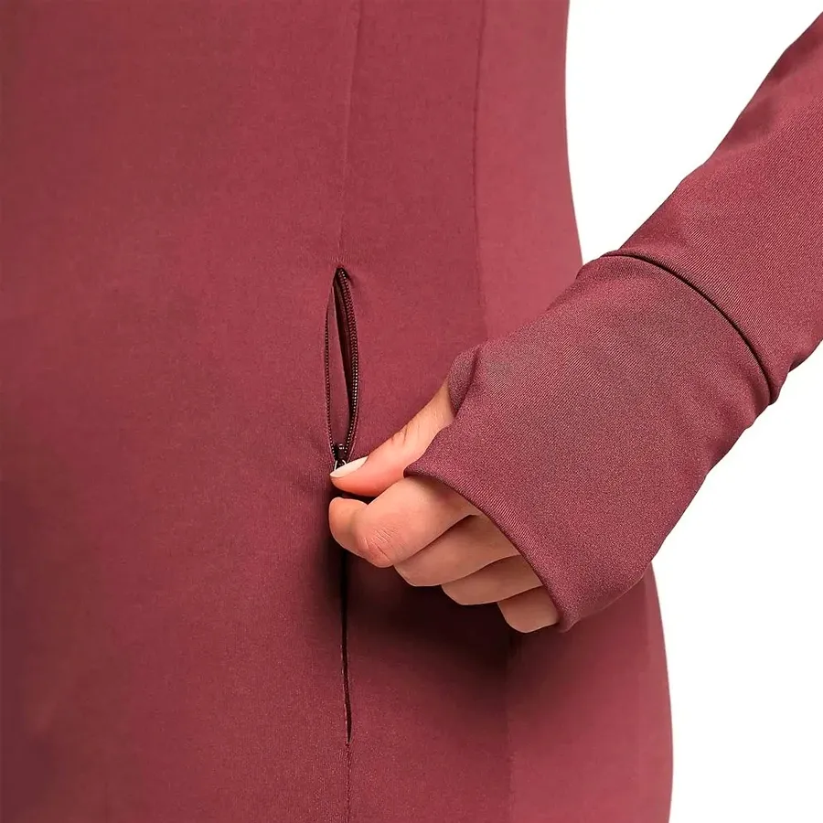 Imagen 4 de 5 de Buzo Asics Medio Cierre Aw22-BORDO