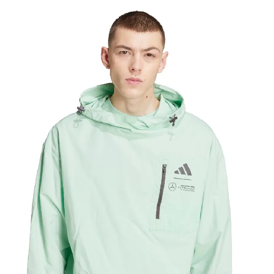 Imagen 2 de 4 de Buzo adidas Tejido Premium Mercedes-VERDE AGUA/GRIS