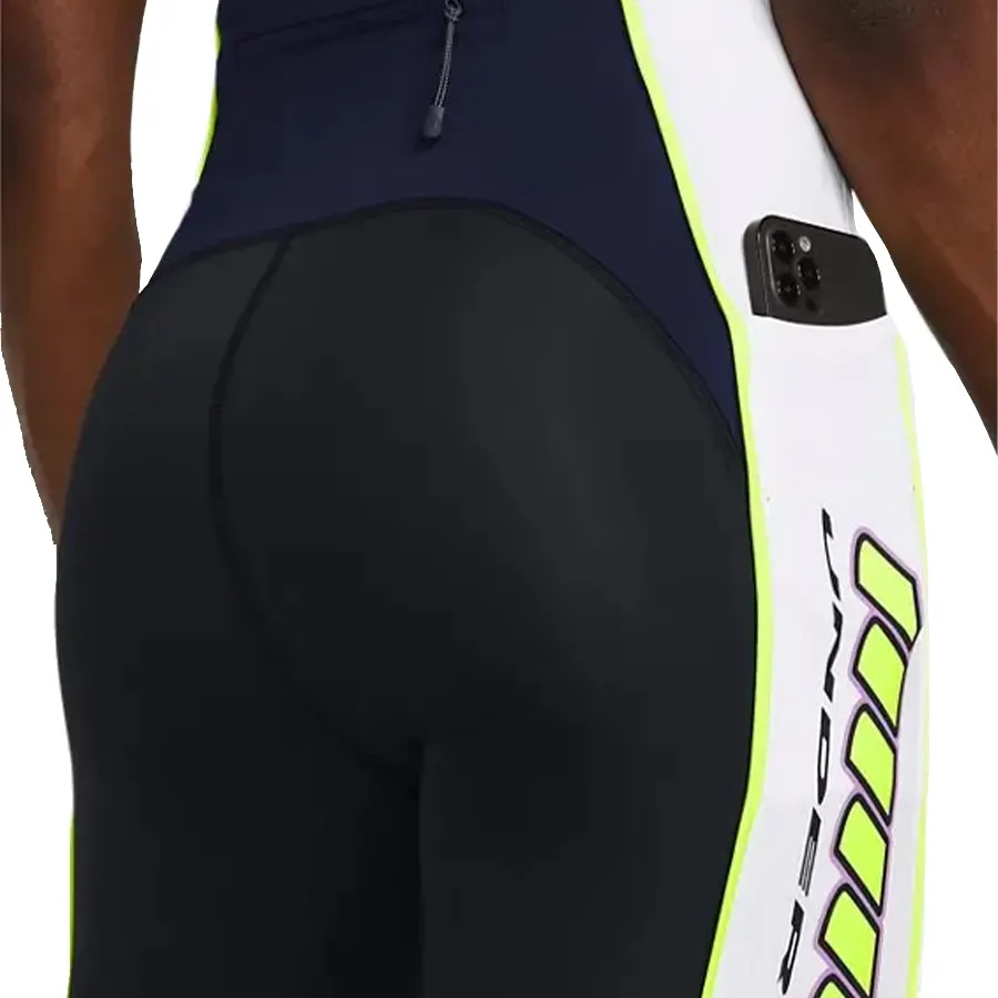 Imagen 2 de 4 de Calza Under Armour Launch Heatgear Ankle-NEGRO/BLANCO/AMARILLO FLUOR