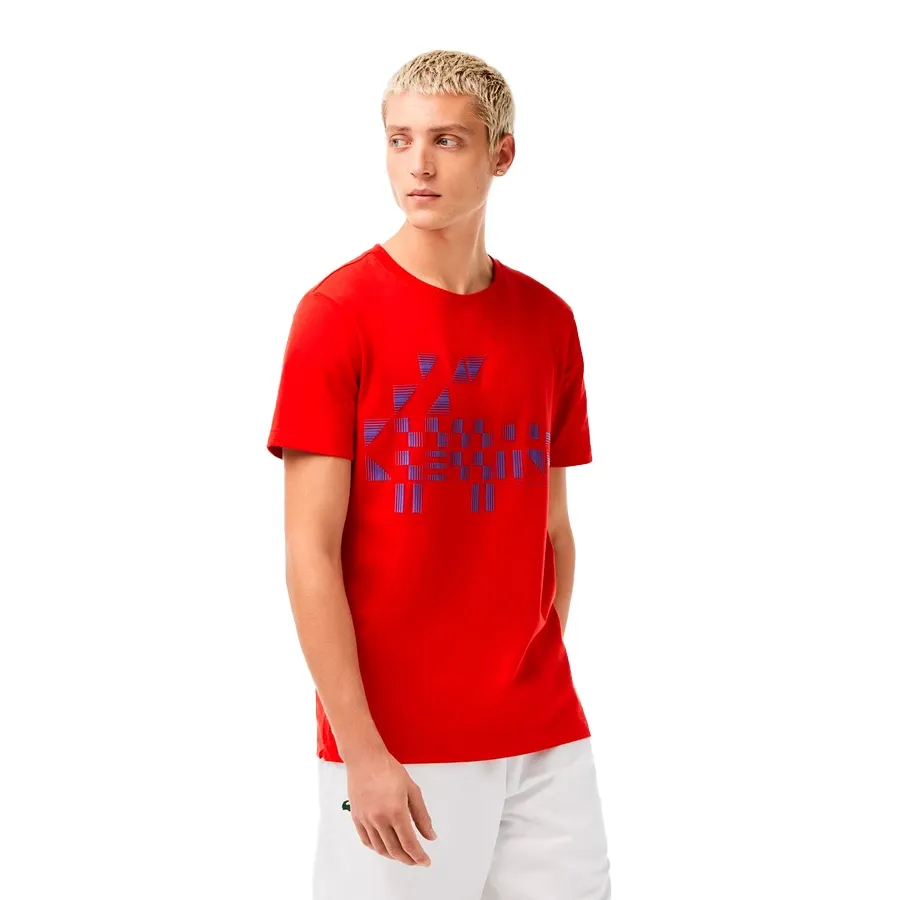 Imagen 5 de 6 de Remera Lacoste Novak Djokovic-ROJO/AZUL