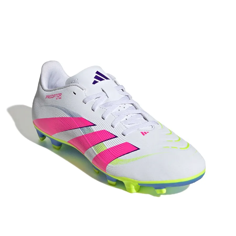 Imagen 1 de 7 de Botines adidas Predator Club Fg-BLANCO/ROSA FLUOR/AMARILLO FLUOR