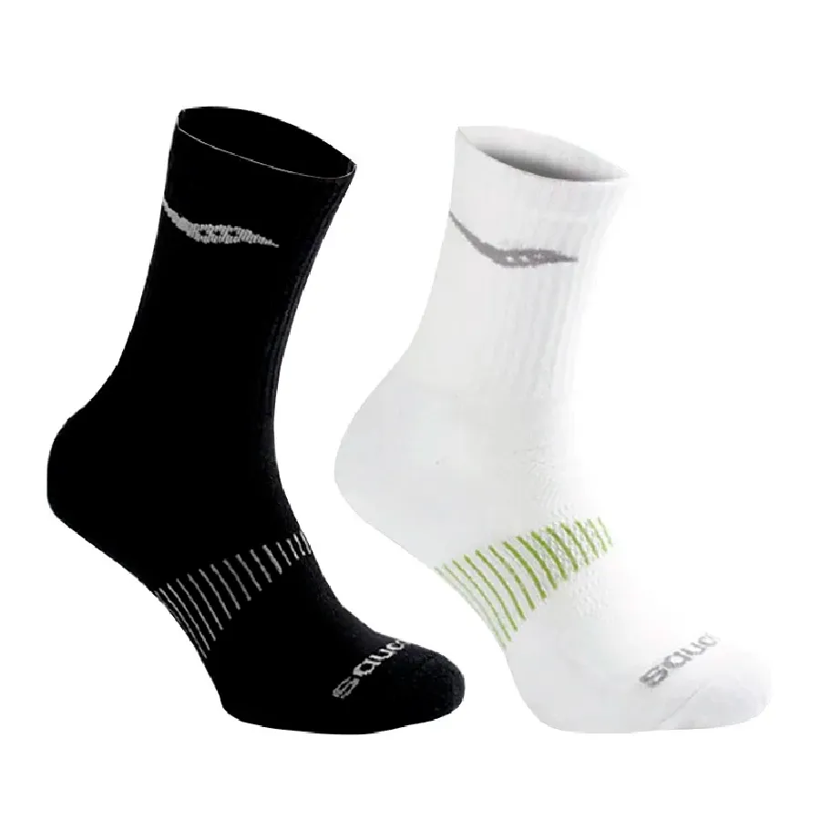 Imagen 0 de 1 de Medias Saucony Rundry Mid Crew-NEGRO/BLANCO