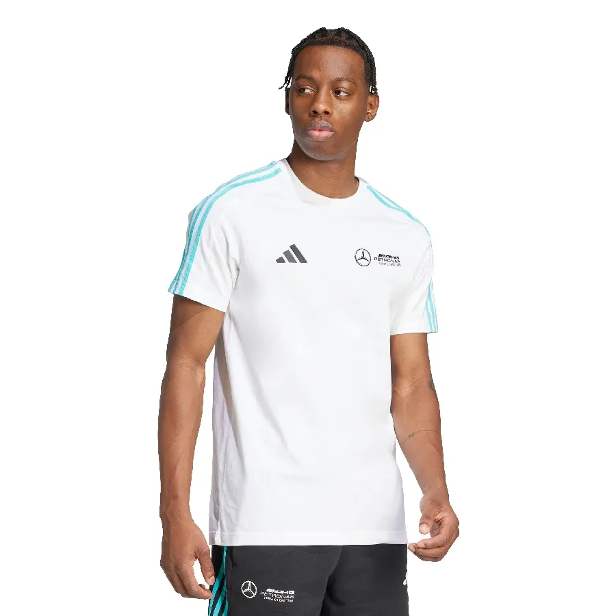Imagen 2 de 5 de Remera adidas ADN Mercedes- AMG Petronas Formula One Team-BLANCO/TURQUESA/NEGRO