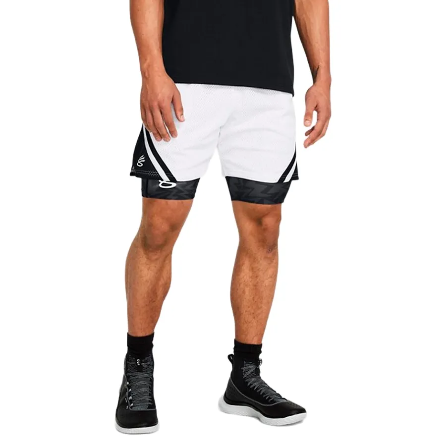 Imagen 0 de 5 de Short Under Armour Curry Mesh-BLANCO/NEGRO