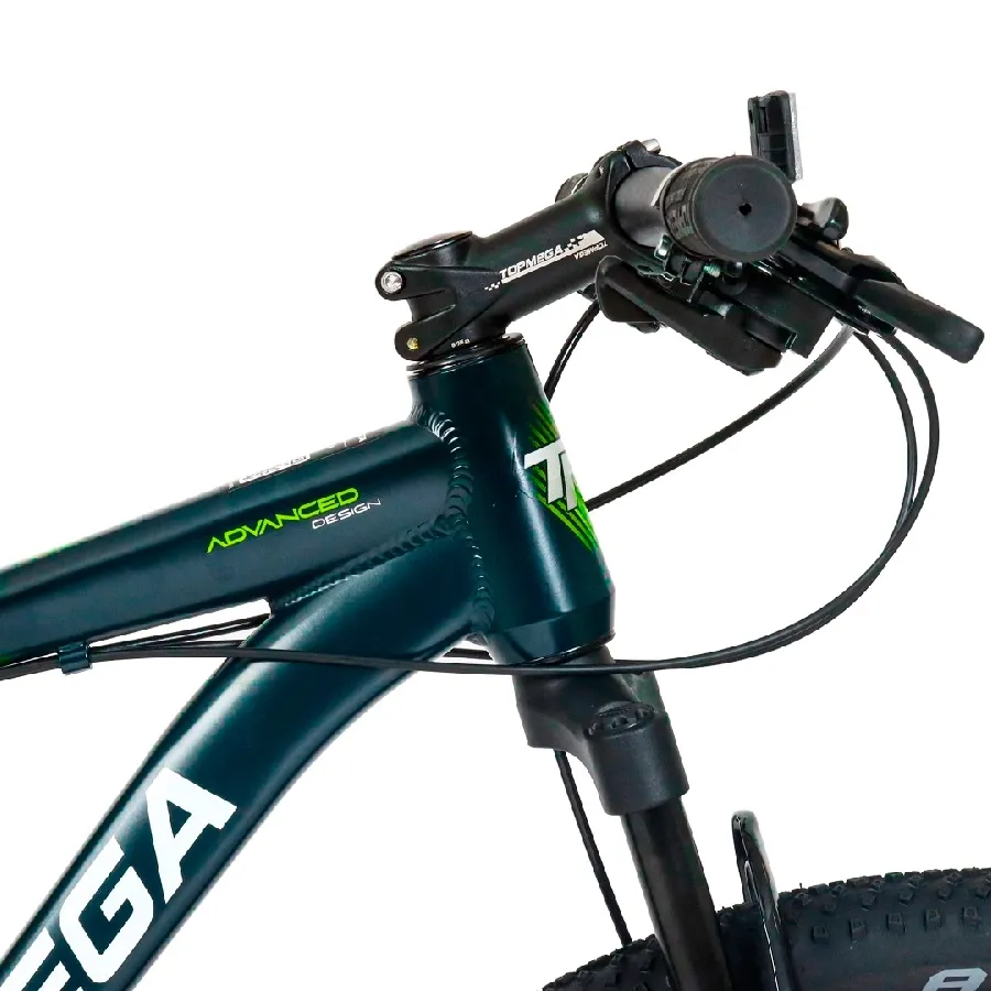 Imagen 2 de 9 de Bicicleta TopMega Fija  Mountain Bike Sunshine Aluminio R29 21vel-VERDE/LIMA