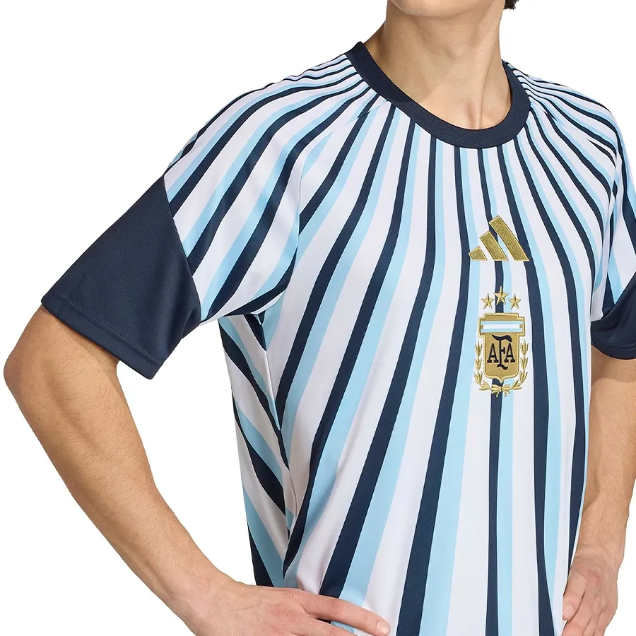 Imagen 3 de 5 de Camiseta adidas Prepartido Titular Seleccion Argentina 26-BLANCO/MARINO/CELESTE