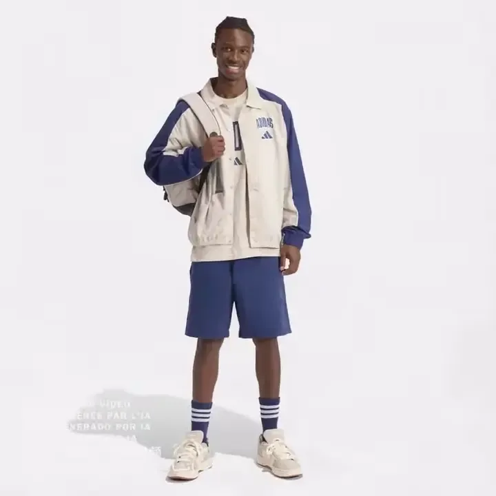 Imagen 5 de 6 de Campera adidas Collegiate Coach-HUESO/AZUL