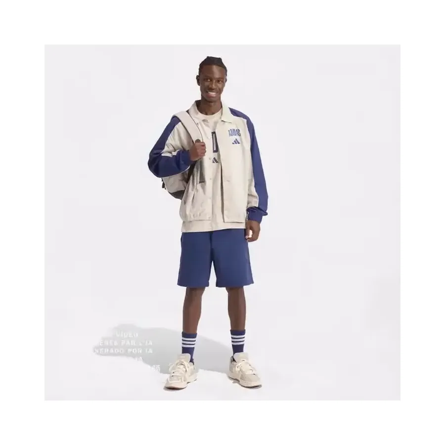 Imagen 5 de 6 de Campera adidas Collegiate Coach-HUESO/AZUL