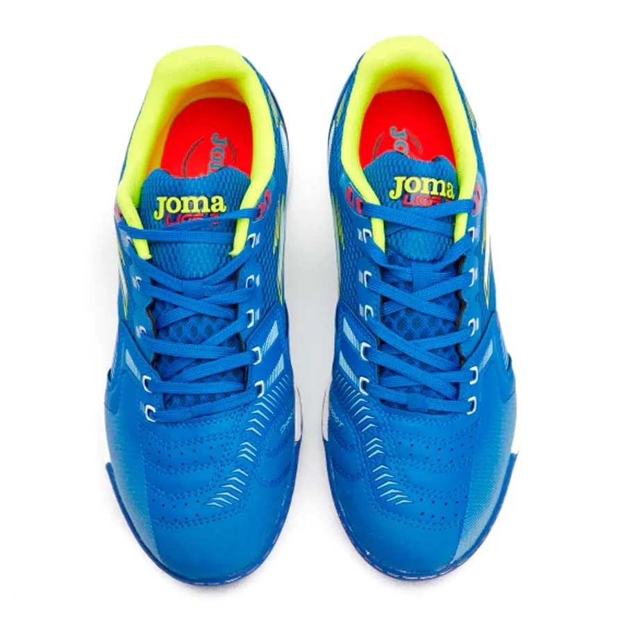 Imagen 4 de 7 de Botines Joma Liga 5 Tf-AZUL FRANCIA/AMARILLO FLUOR/ROJO