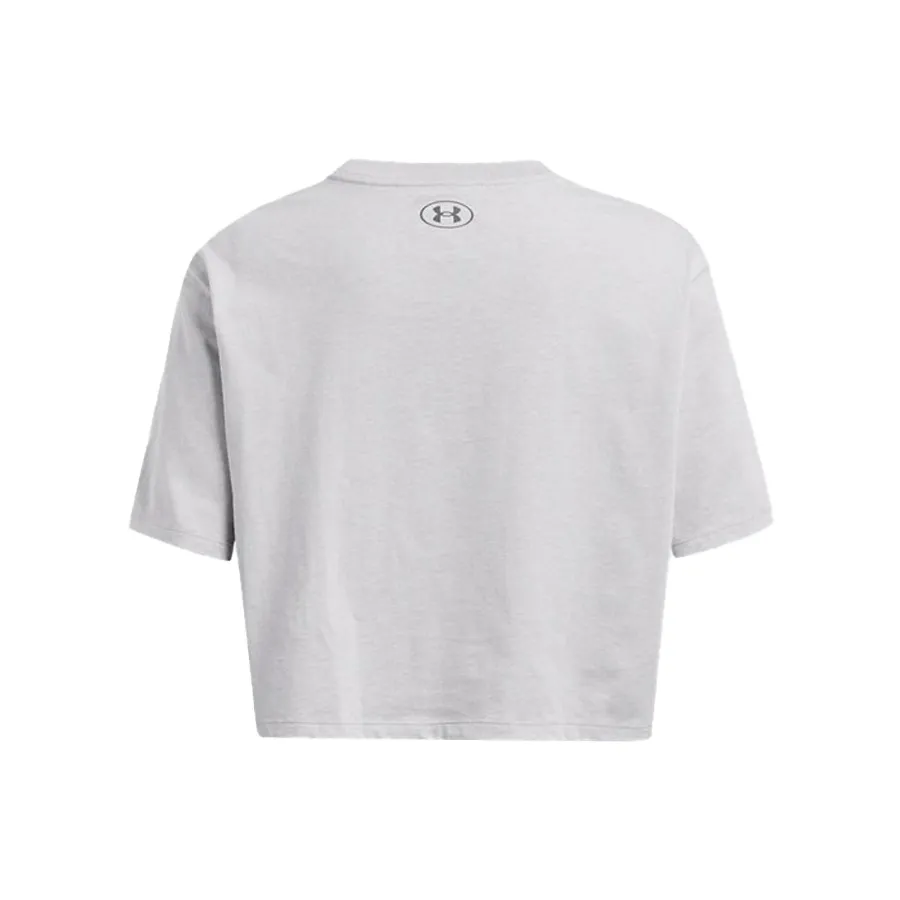 Imagen 3 de 4 de Remera Under Armour Boxy Crop Brand-GRIS