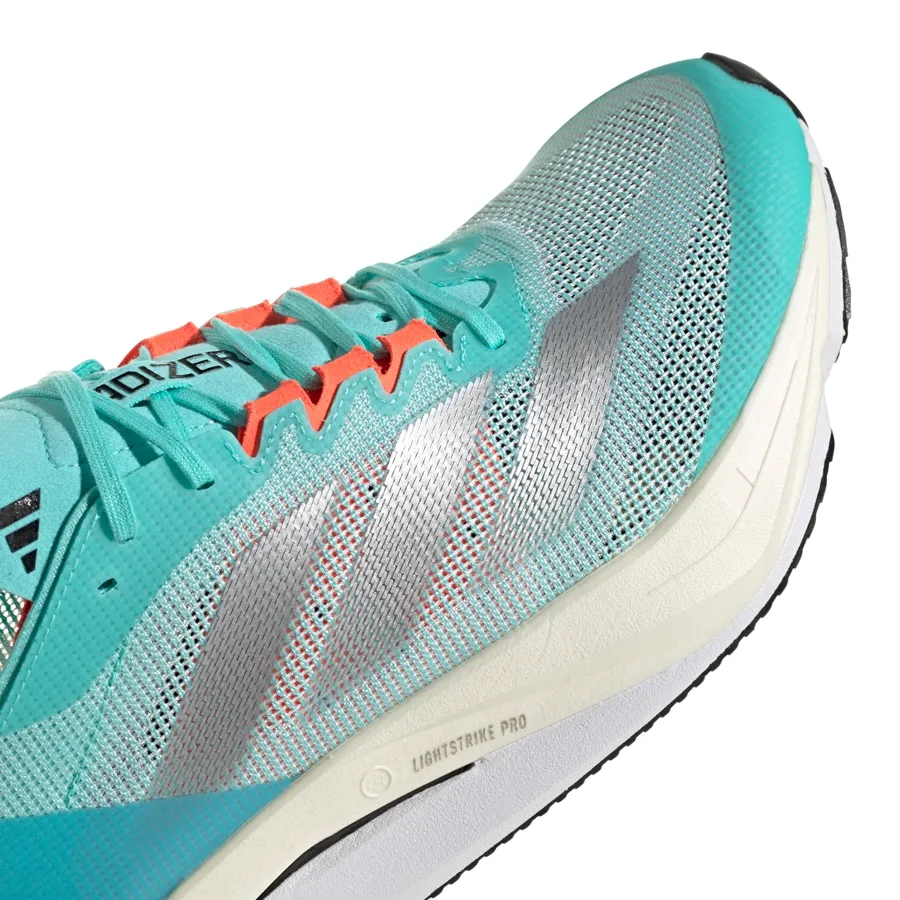 Imagen 5 de 7 de Zapatillas adidas Adizero Boston 12-VERDE AGUA/PLATA/NARANJA