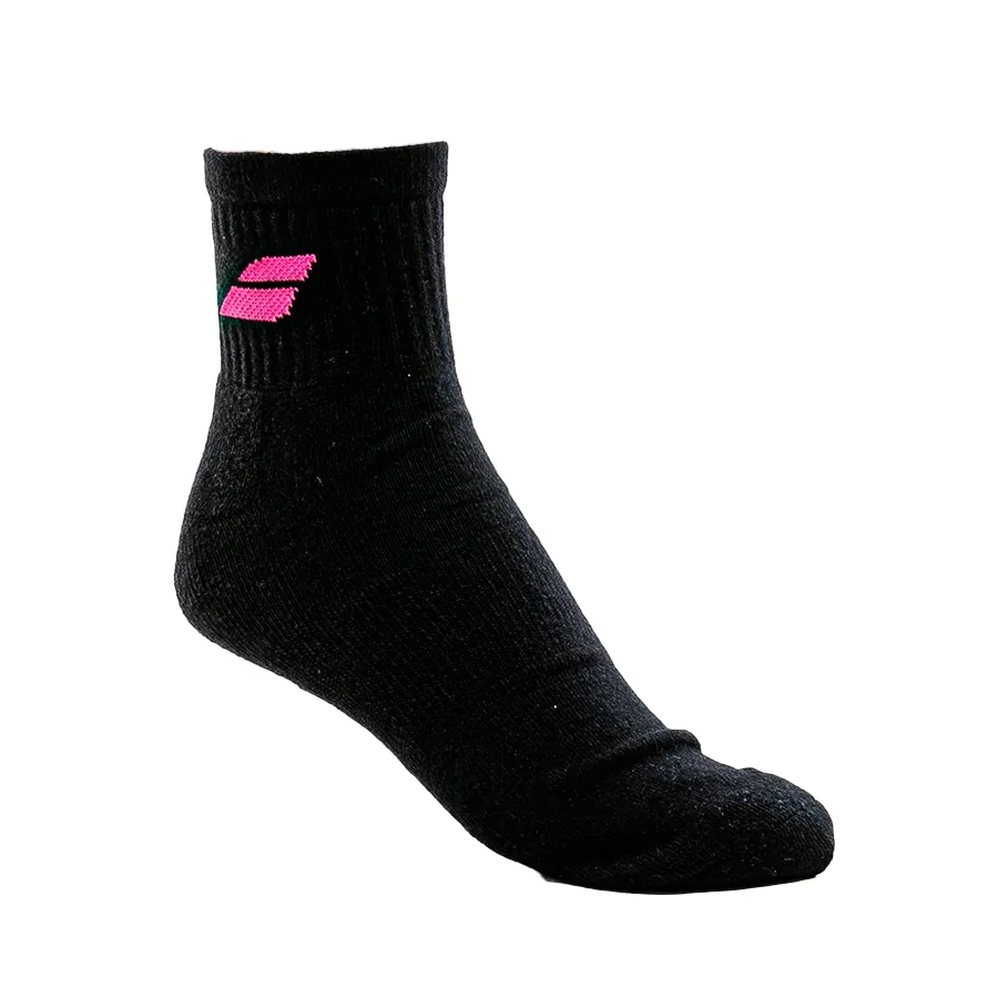 Imagen 2 de 4 de Medias Babolat Logo Team Flag-NEGRO/AMARILLO/FUCSIA