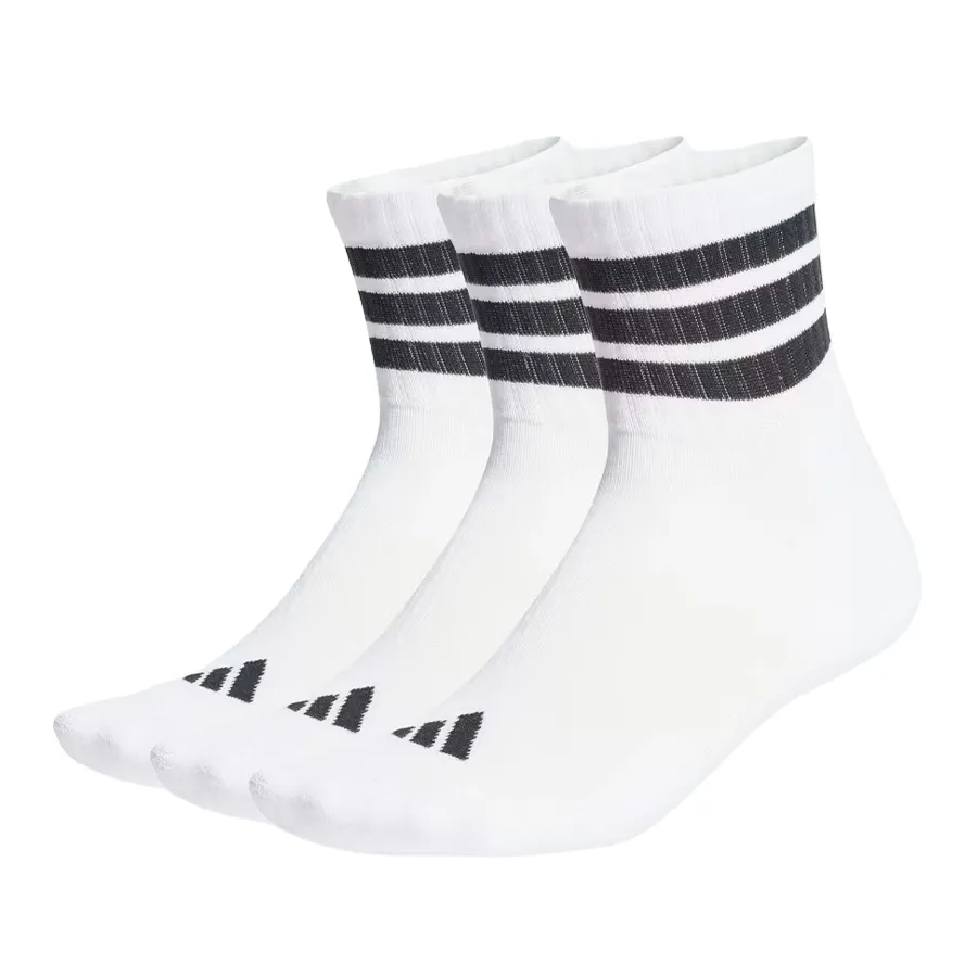 Imagen 0 de 3 de Medias adidas 3 Tiras Pack x3-BLANCO