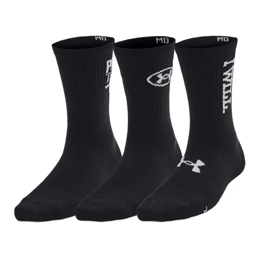 Imagen 0 de 1 de Medias Under Armour Essential Mid pack x3-NEGRO