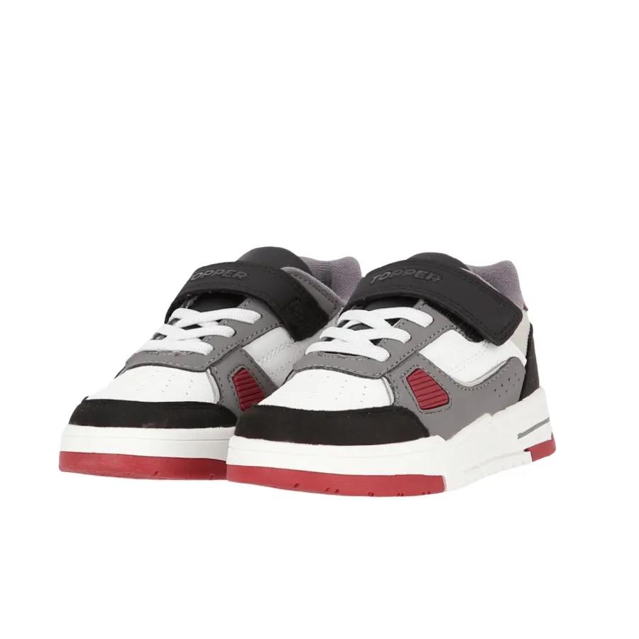 Imagen 1 de 6 de Zapatillas Topper Quarter Kids-BLANCO/NEGRO/GRIS