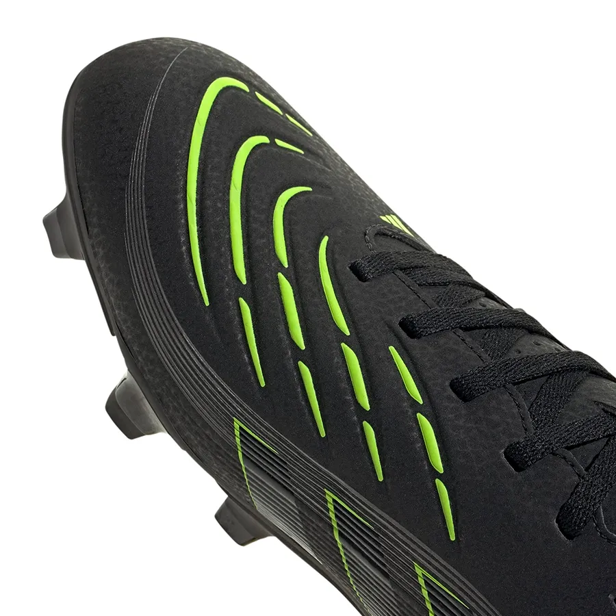 Imagen 4 de 7 de Botines adidas Predator Club Fg/Mg-NEGRO/VERDE FLUOR