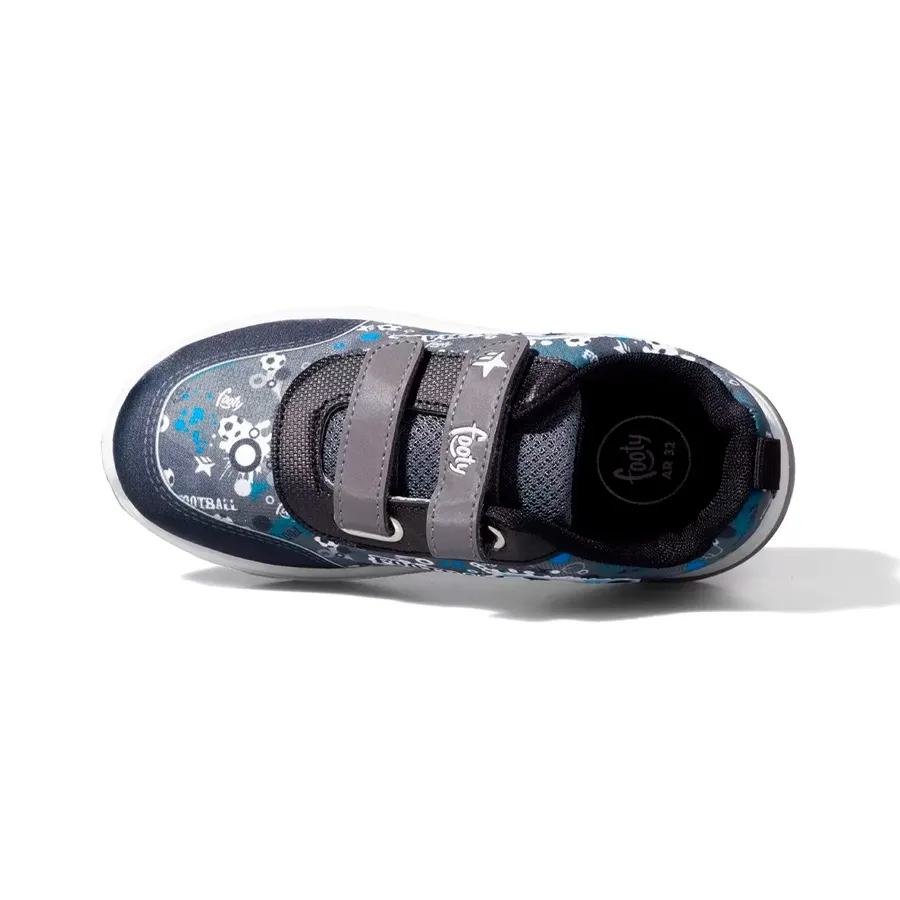 Imagen 3 de 4 de Zapatillas Footy Football-NEGRO/GRAFITO/AZUL
