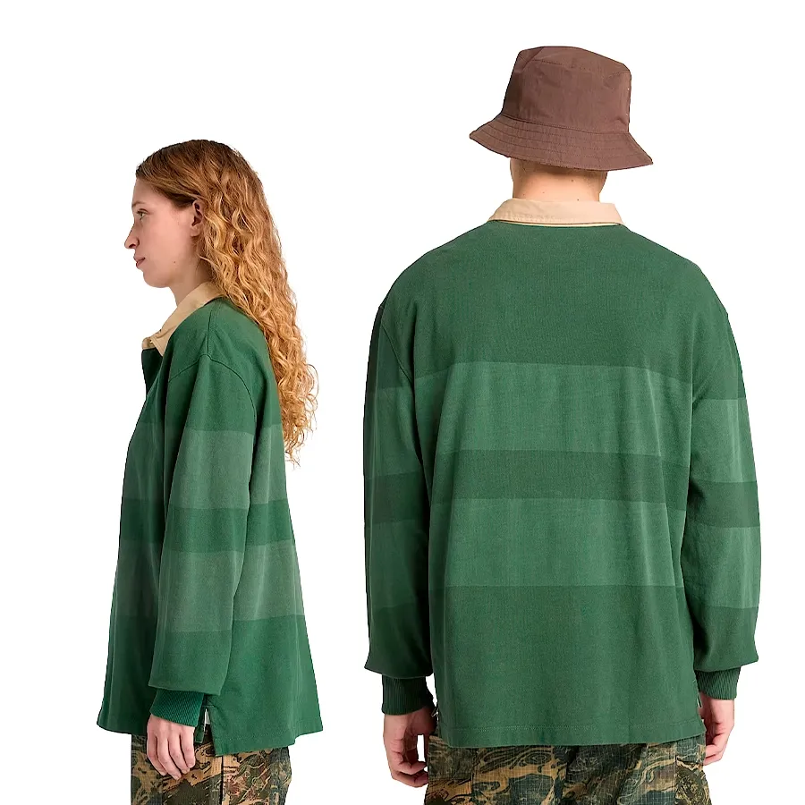 Imagen 2 de 5 de Sweater Timberland Striped Rugby Polo-VERDE