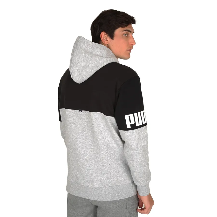 Imagen 1 de 4 de Buzo Puma Power Colorblock-GRIS/NEGRO/BLANCO