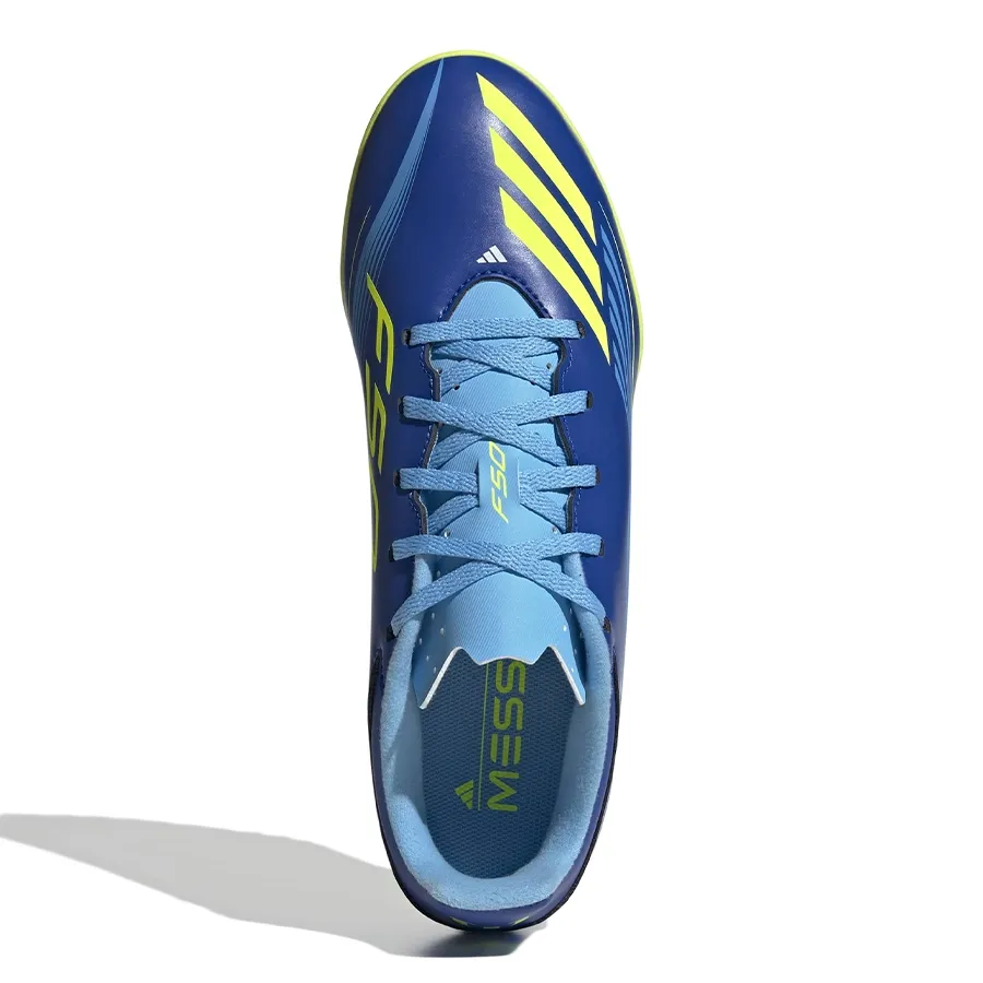 Imagen 3 de 7 de Botines adidas F50 Messi Club Tf-AZUL FRANCIA/AMARILLO FLUOR/CELESTE