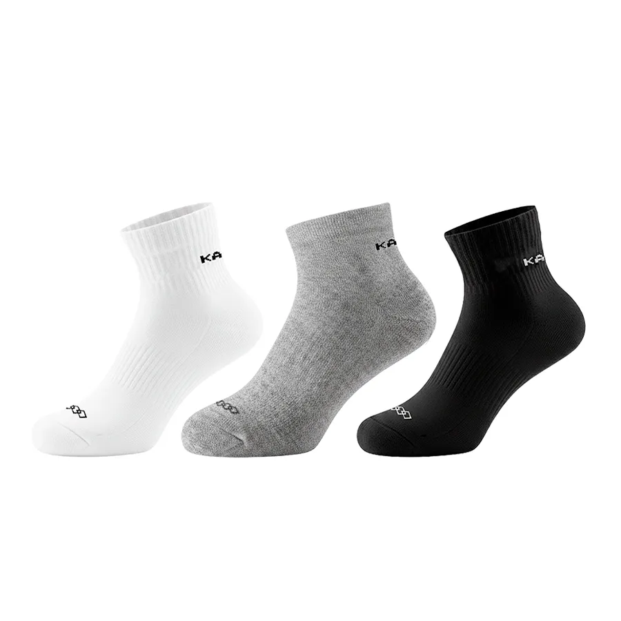 Imagen 0 de 4 de Medias Kamp Quarter Tripack-BLANCO/GRIS/NEGRO