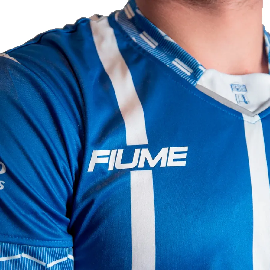 Imagen 3 de 5 de Camiseta Fiume Sport Oficial Competition Godoy Cruz T. 2025-AZUL/BLANCO