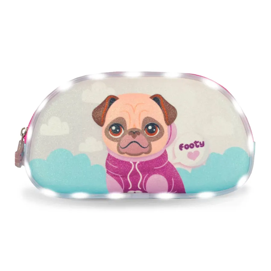 Imagen 0 de 2 de Cartuchera Footy con Led Puppy-LILA/CELESTE