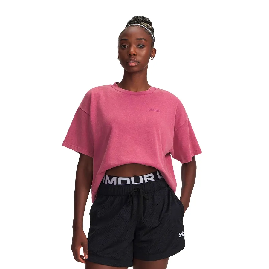 Imagen 0 de 2 de Remera Under Armour Heavyweight Boxy Wash-ROSA