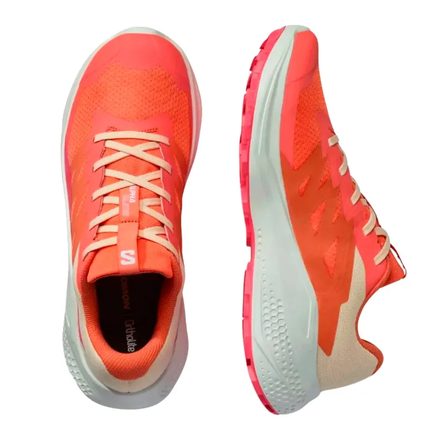 Imagen 3 de 6 de Zapatillas Salomon Alphaglide-NARANJA/CRUDO/FUCSIA