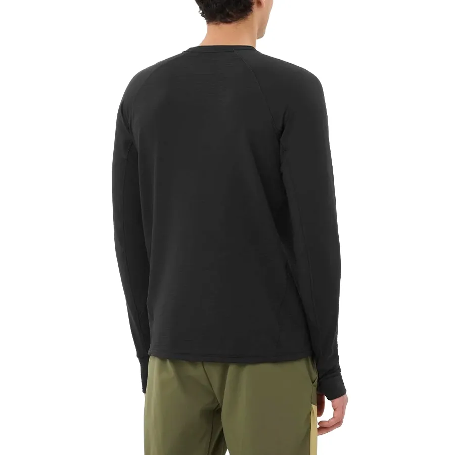 Imagen 1 de 4 de Remera Salomon Essential Lightwarm Cn-NEGRO