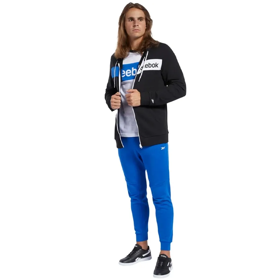 Imagen 2 de 3 de Campera Reebok Linear Logo-NEGRO/AZUL/BLANCO