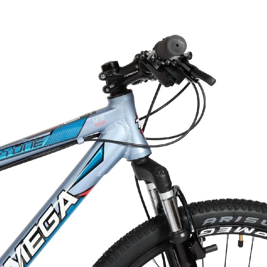 Imagen 2 de 9 de TopMega Mountain Bike Neptune R26 21vel-GRIS/AZUL/ROJO