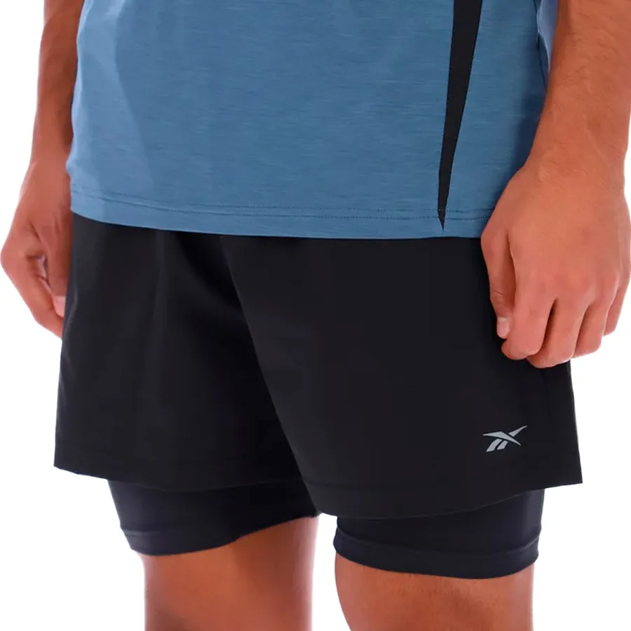 Imagen 2 de 3 de Short Reebok 2 en 1-NEGRO