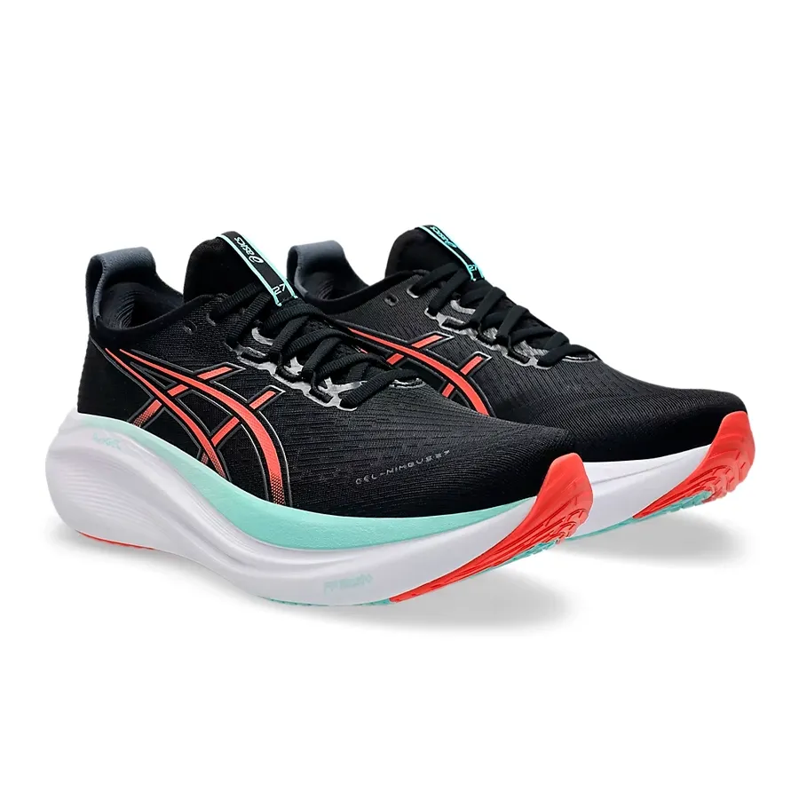 Imagen 1 de 7 de Zapatillas Asics Gel Nimbus 27-NEGRO/CORAL/AQUA