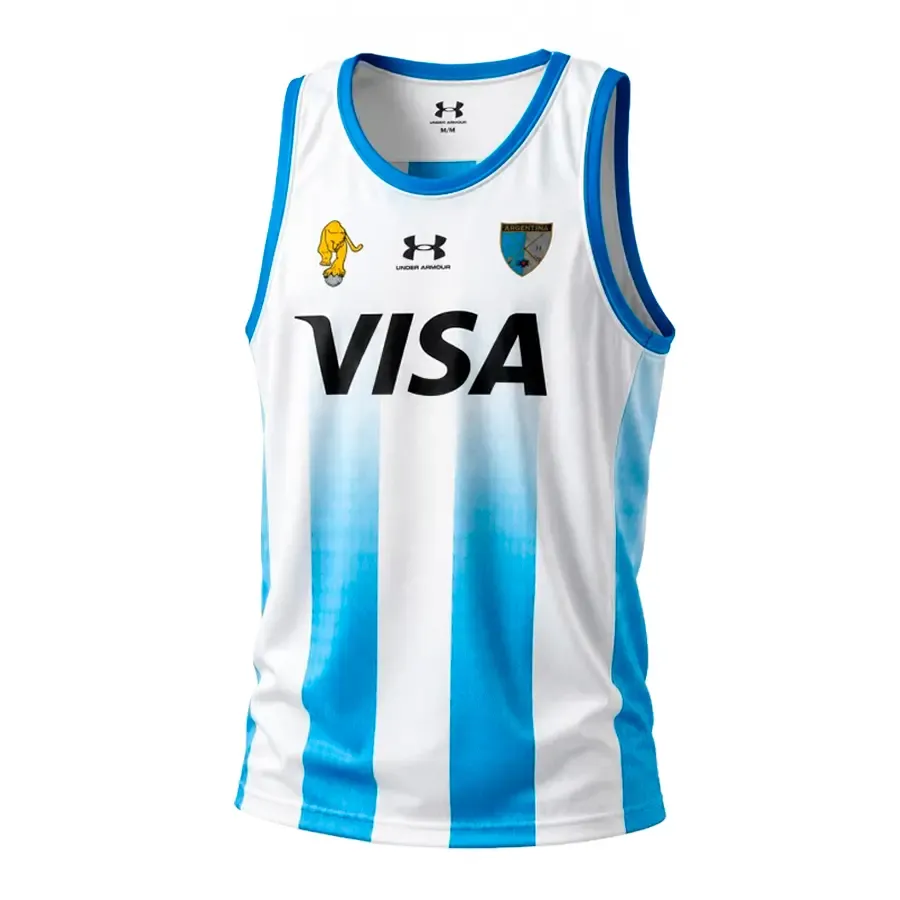 Imagen 1 de 4 de Camiseta Under Armour Juego Leonas Home-BLANCO/CELESTE