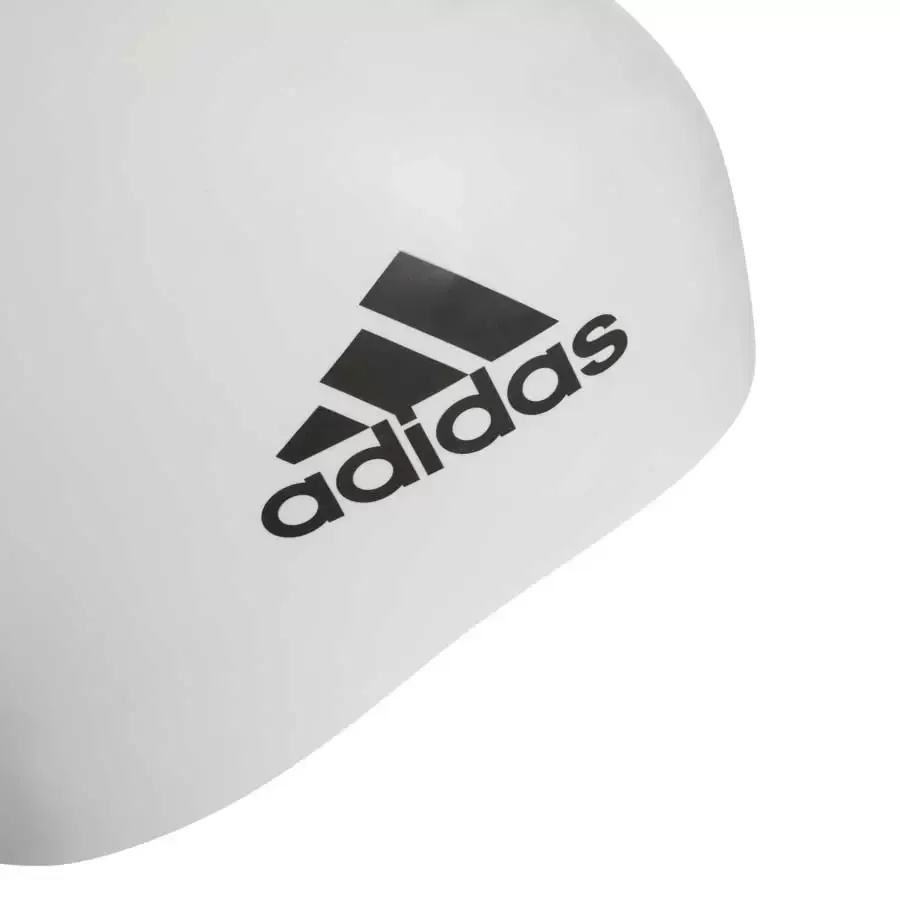 Imagen 1 de 3 de Gorro De Natación adidas 3 Stripes-BLANCO/NEGRO