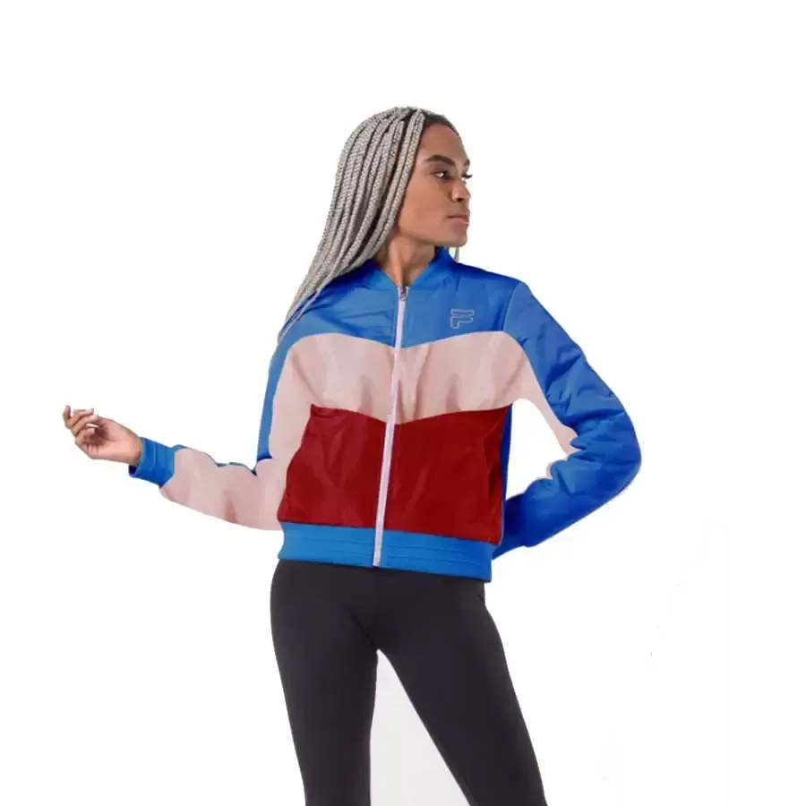 Imagen 0 de 2 de Campera Fila Mujer Bomber Block-AZUL/NUDE/ROJO