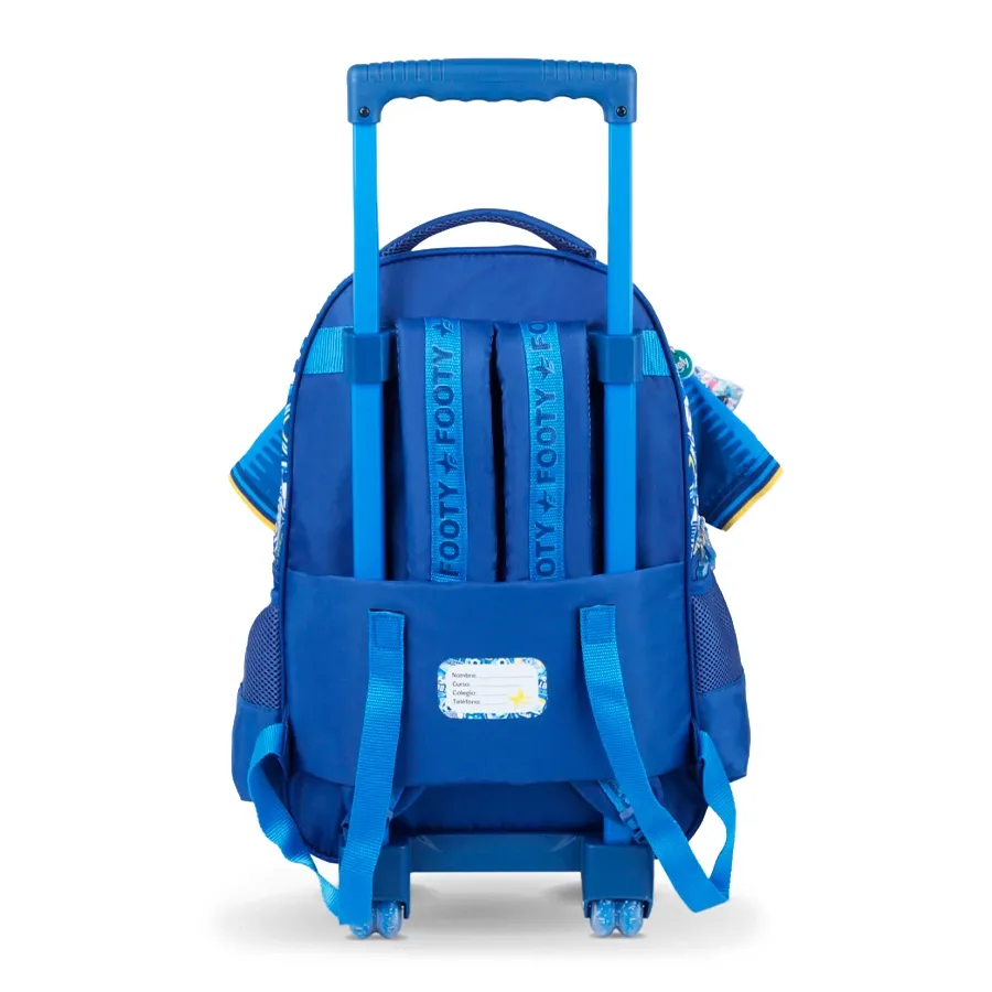 Imagen 2 de 7 de Mochila Footy C/Carro 18" Dream Team-AMARILLO/AZUL