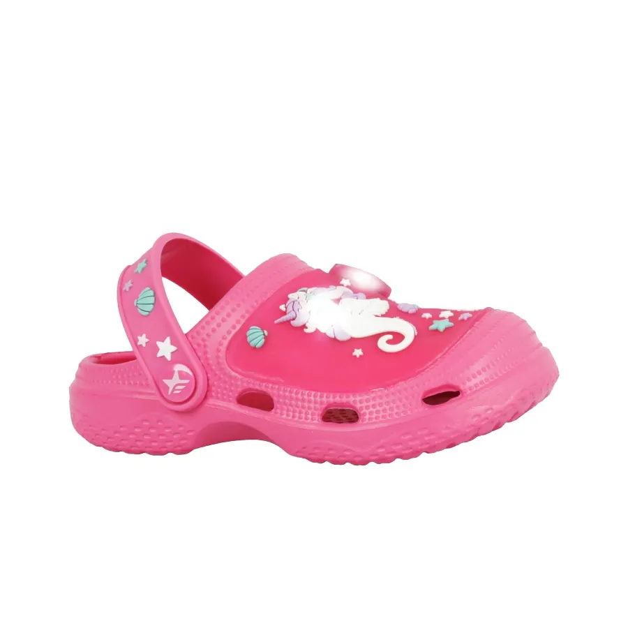 Imagen 0 de 4 de Sandalias Footy clogs Con Luces Unicornio 25-FUCSIA/VIOLETA