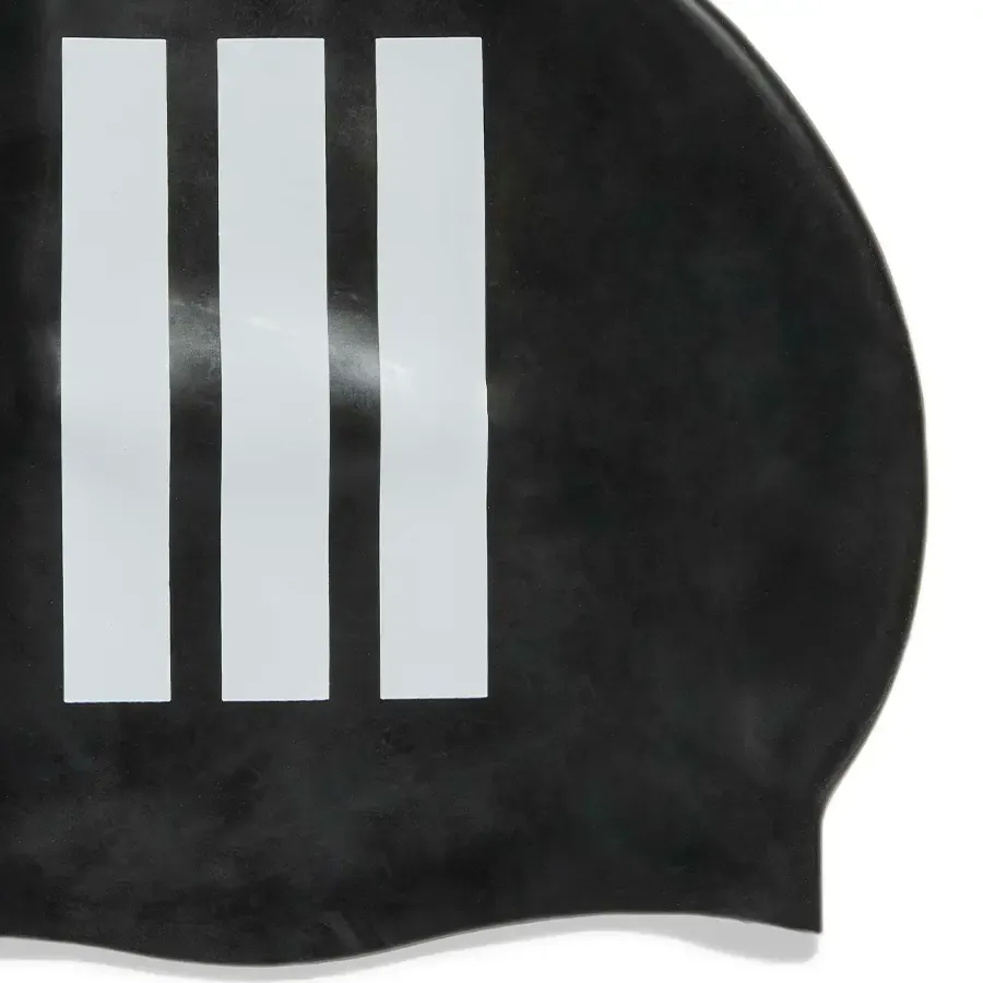 Imagen 3 de 4 de Gorro De Natación adidas 3 Tiras-NEGRO/BLANCO
