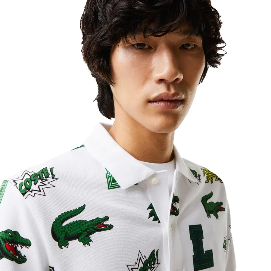Imagen 3 de 5 de Remera Lacoste Holiday Con Estampado-BLANCO/VERDE