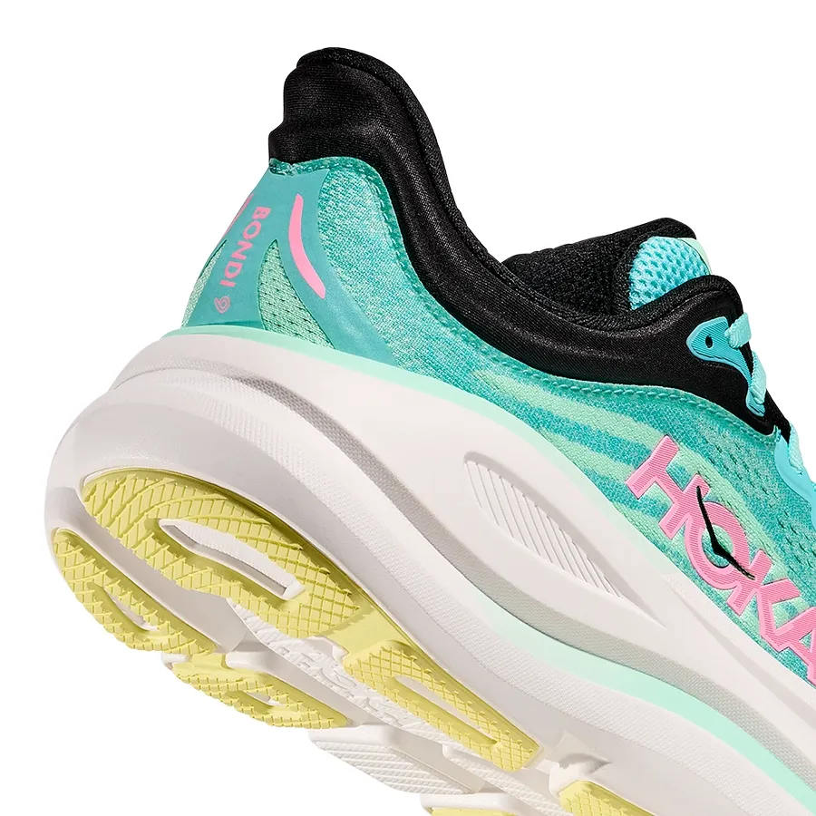 Imagen 7 de 8 de Zapatillas Hoka Bondi 9-VERDE AGUA/CELESTE/ROSA