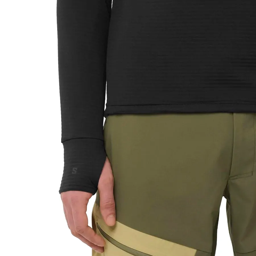 Imagen 3 de 4 de Remera Salomon Essential Lightwarm Cn-NEGRO