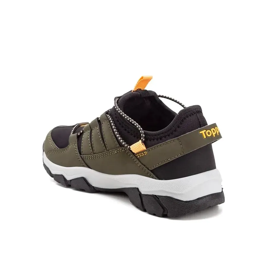 Imagen 2 de 5 de Zapatillas Topper Serra Kids-VERDE MILITAR/NEGRO/NARANJA